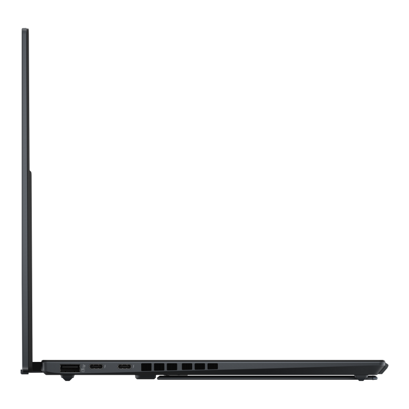 Inkwell Gray ASUS Zenbook DUO displays the left side of the I/O port.