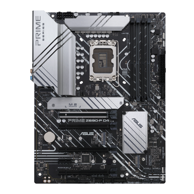 PRIME Z690-P D4-CSM motherboard, front view 