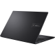 Indie Black ASUS Vivobook 16 display 75-degree.