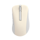 ASUS Wireless Mouse MD102 in Oat-Milk color shows in top view. 