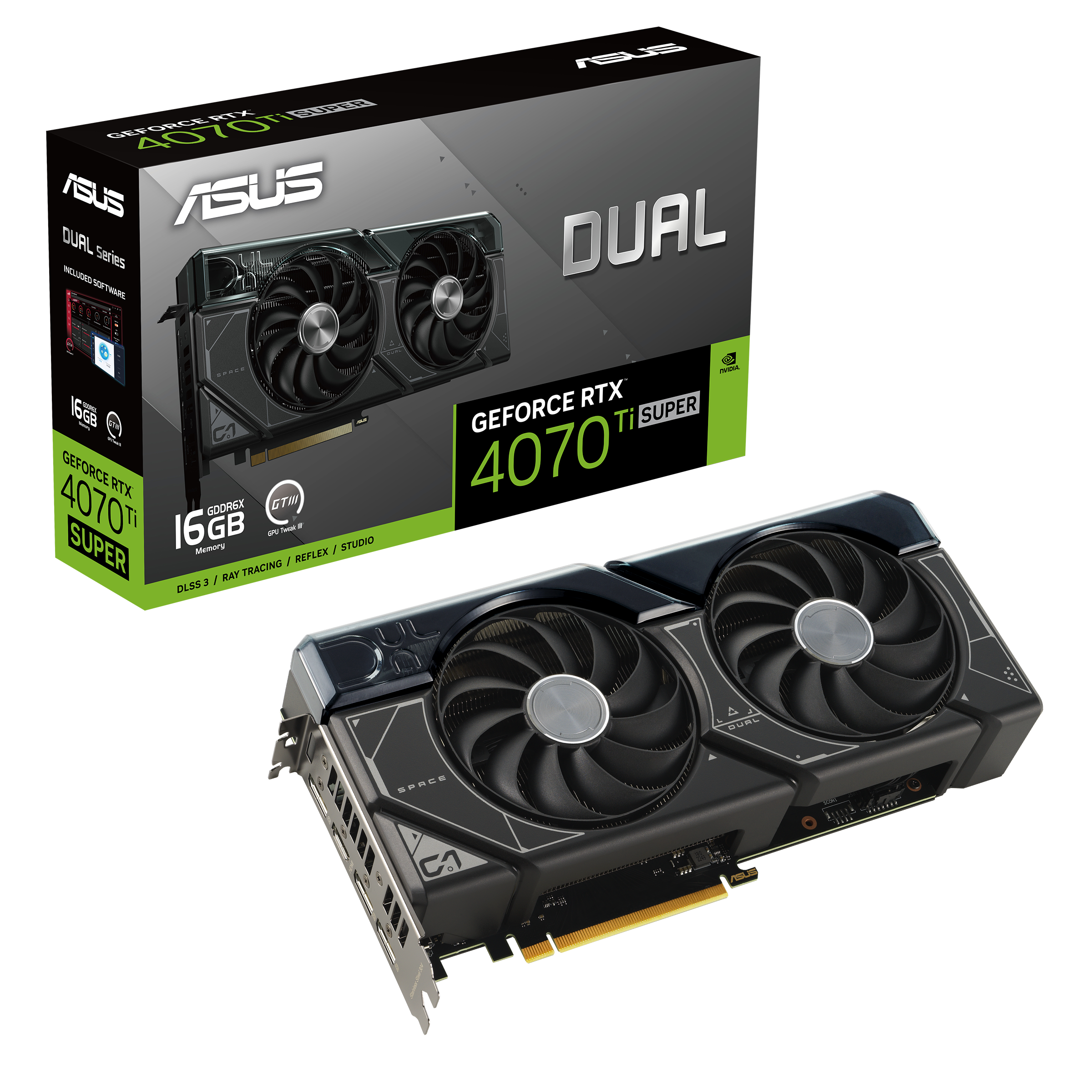 【ねる】ASUS DUAL GEFORCE RTX 4070TiSUPER ASUS Dual GeForce RTX™ 4070 Ti SUPER OC Edition 16GB GDDR6X