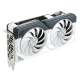 ASUS DUAL GeForce RTX 4060 Ti White graphics card hero shot from the front side1