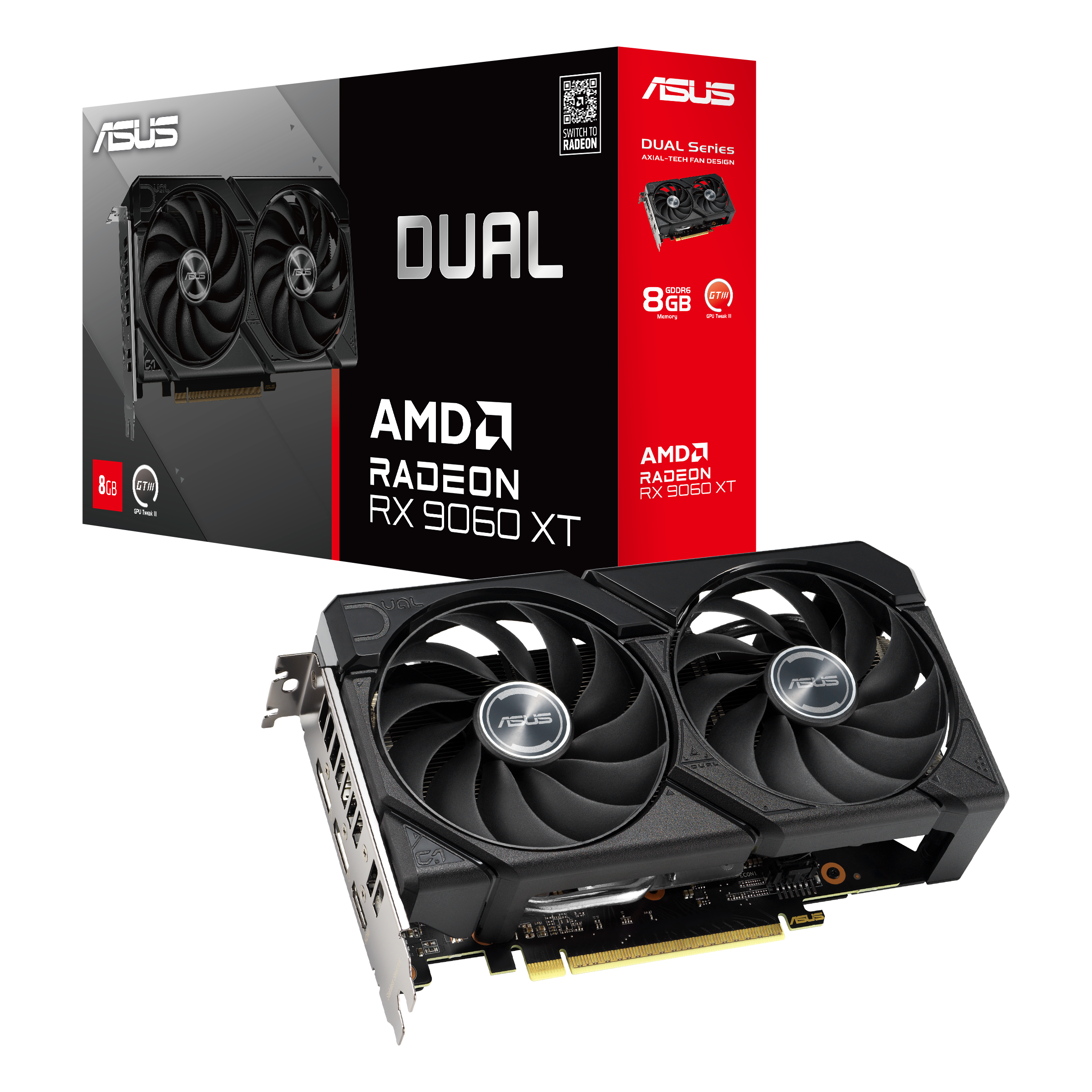新品未開封 ASUS エイスース Dual Radeon RX9060XT 8G ASUS Dual Radeon™ RX9060XT 8G GDDR6