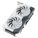 ASUS Dual GeForce RTX 4060 White Edition 45 degree top-down view with focus on top side