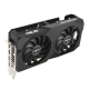 ASUS Dual Radeon RX 7600 top down view with the focus on heatsink