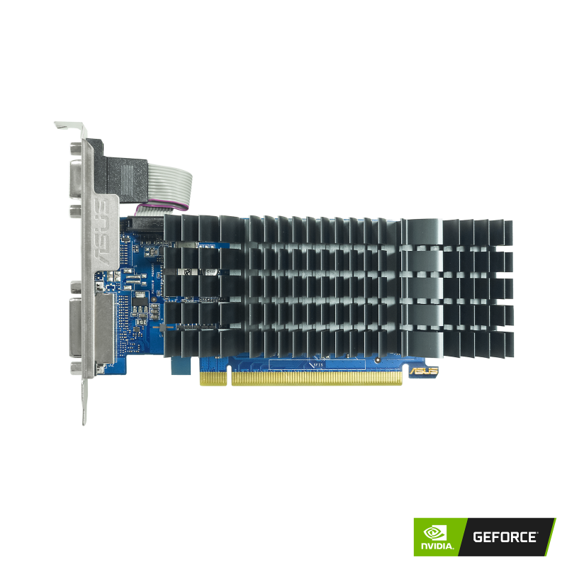 ASUS GeForce GT 710 2GB DDR3 EVO graphics card with NVIDIA logo, front view