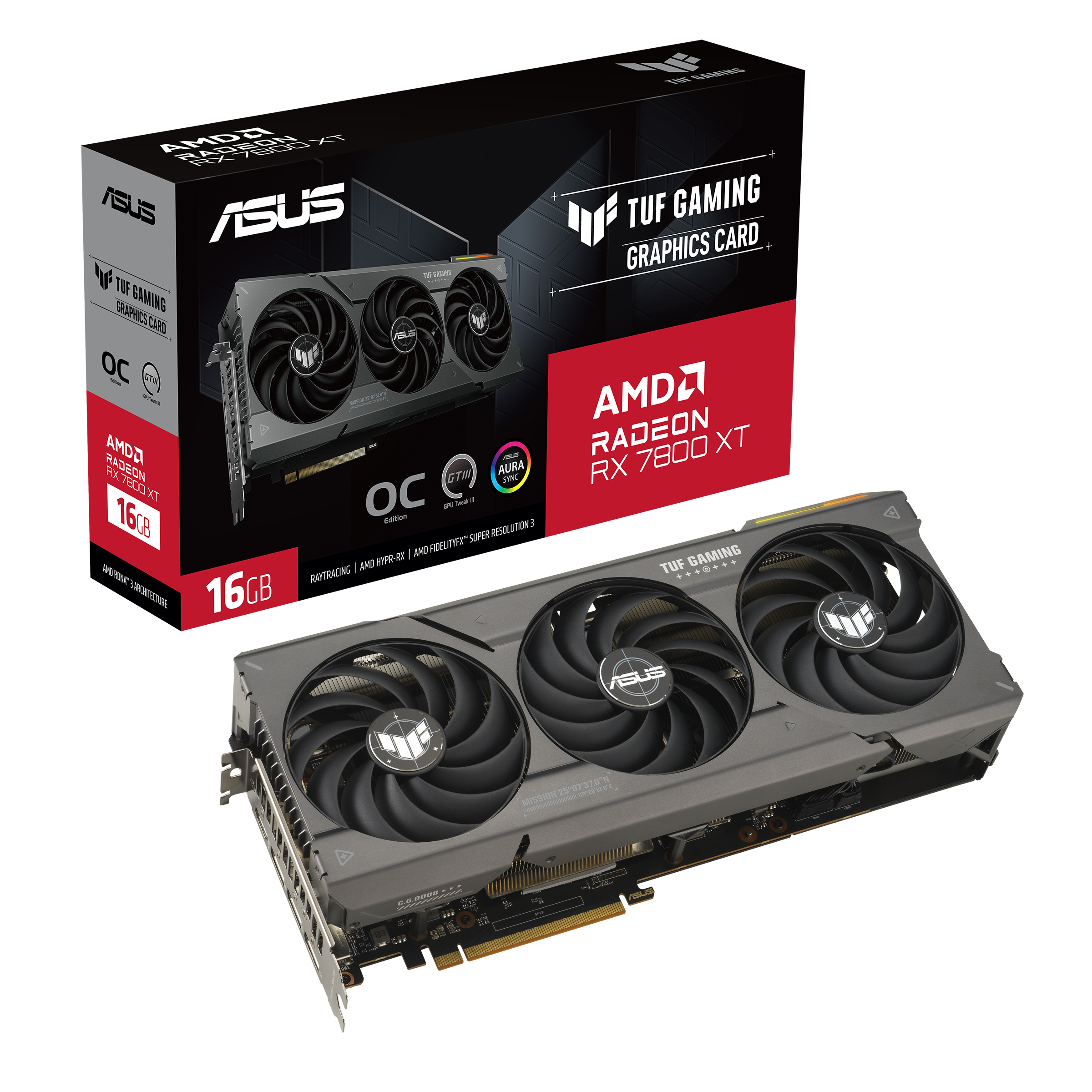 ASUS TUF Gaming Radeon RX 7800 XT OC Edition 16GB GDDR6 | Graphics ...