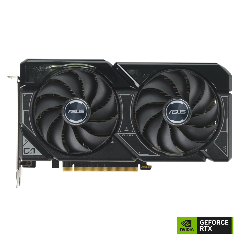 ASUS Dual GeForce RTX 4060 Ti SSD front view of the with black NVIDIA logo