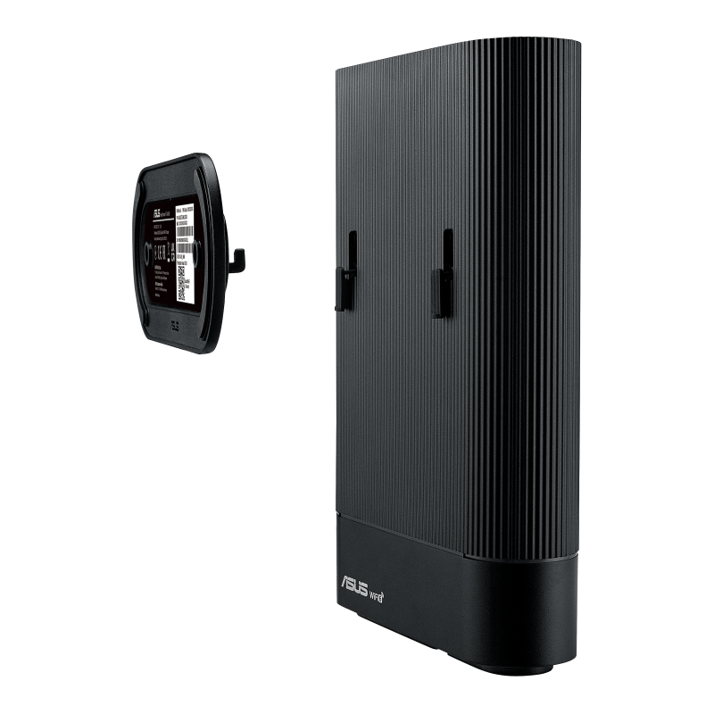 RT-AX59U front view, right 45 degrees, wall-mount detached