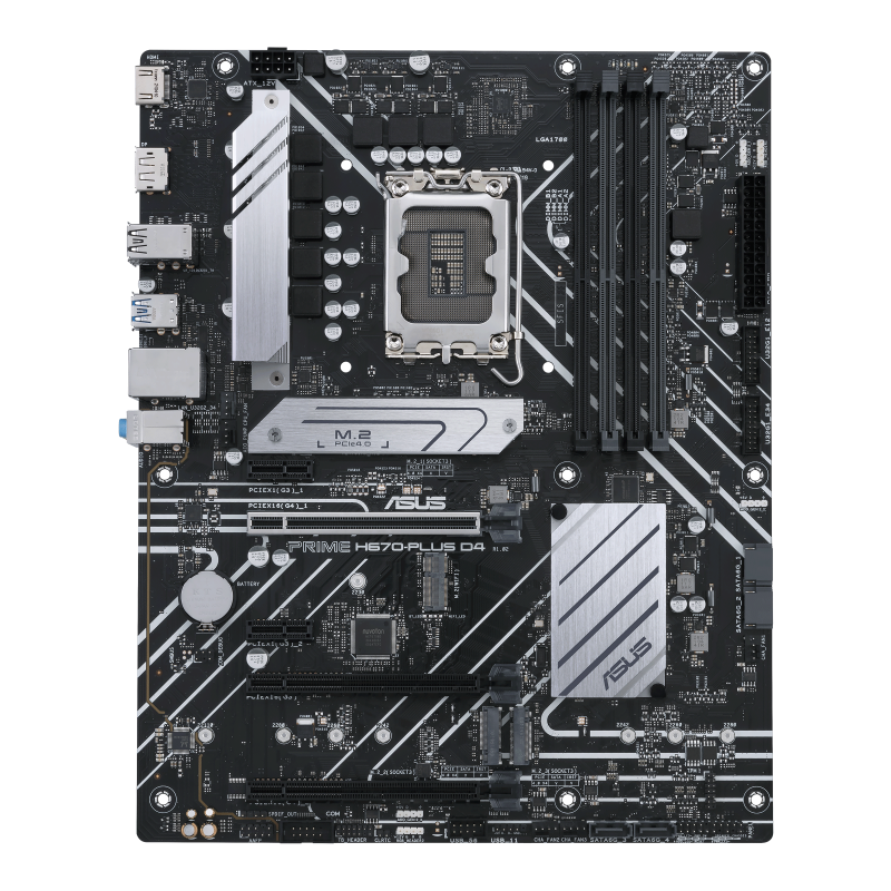 PRIME H670-PLUS D4-CSM motherboard, front view 