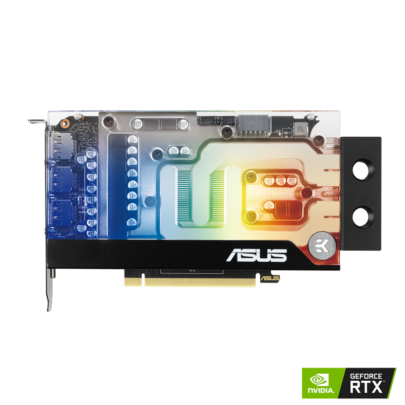 EKWB GeForce RTX 3070 graphics card with NVIDIA logo, front view