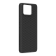 A carbon fiber RhinoShield SolidSuit Case (standard) angled view from front, tilting at 45 degrees counterclockwise