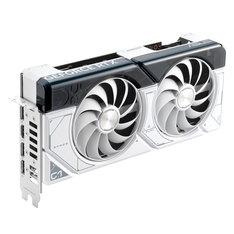 ASUS DUAL GeForce RTX 4070 SUPER white graphics card hero angel