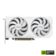 Front side of the ASUS Dual GeForce RTX 3060 Ti White edition graphics card with NVIDIA logo
