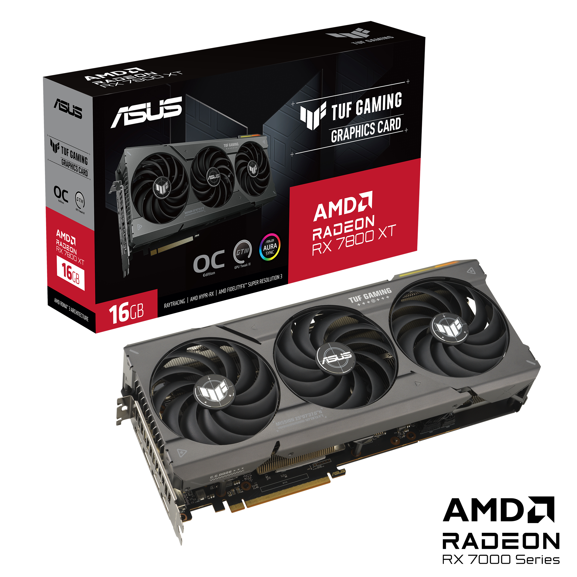 XT グラフィックボード・グラボ・ビデオカード OC 16GB 7800 Radeon RX ASUS