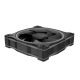 ASUS MR120 ARGB Fan  Standard Black, top-down view with highlight of the frame