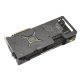 ASUS TUF Gaming Radeon RX 7900 XTX OC Edition graphics card, rear angled view 