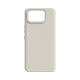 Back view of a grey phone case with a clean, minimalist design, featuring a precise cutout for the camera module.