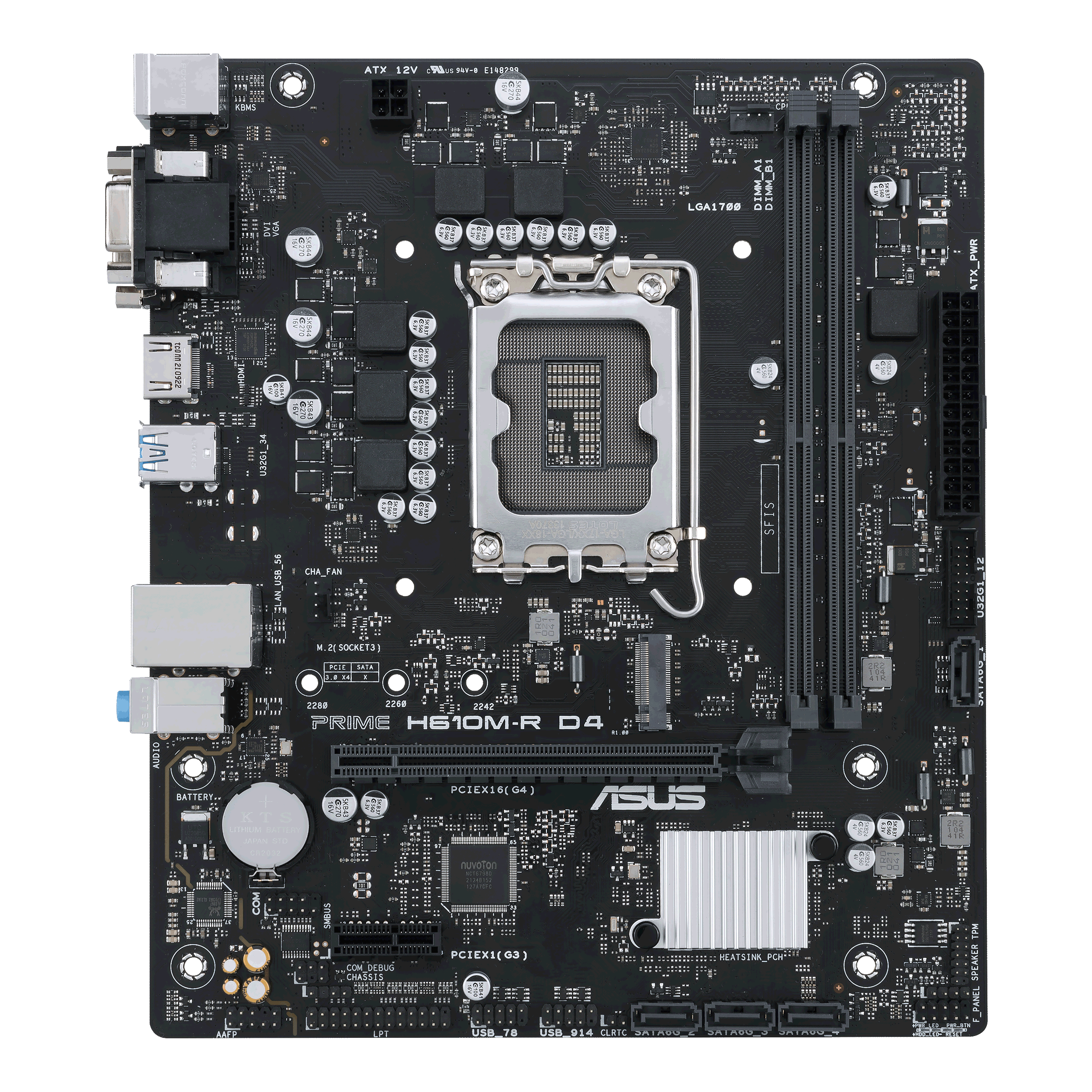 Tarjeta Madre ASUS PRIME / H610M-E D4 CSM / INTEL / LGA 1700 / Micro-ATX