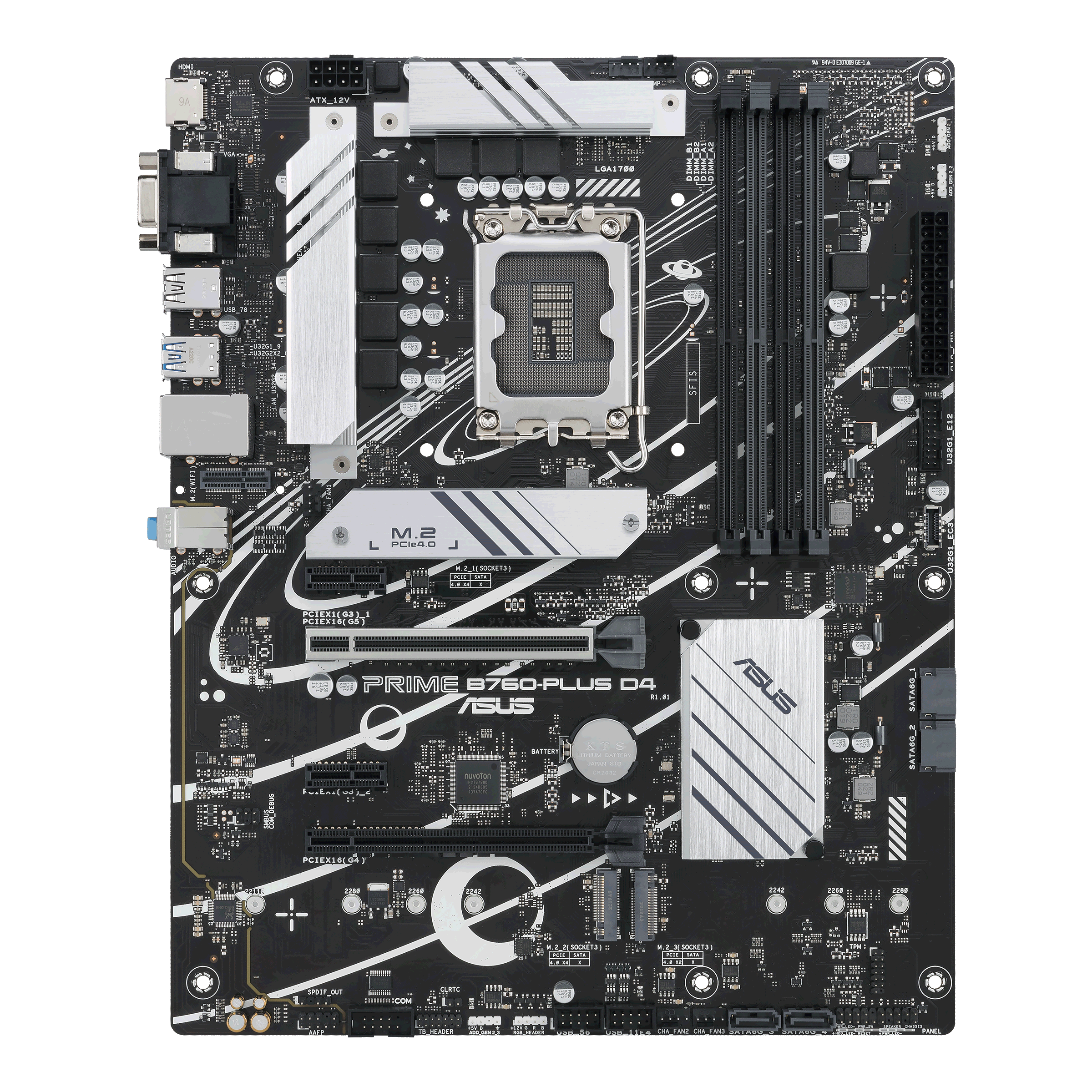  ASUS TUF Gaming B760-PLUS WiFi Intel 13th & 12th Gen LGA 1700  ATX Motherboard, PCIe 5.0, 3x PCIe 4.0 M.2 Slots, DDR4, 2.5Gb LAN, Front  USB 3.2 Gen 2 Type-C®, Thunderbolt(USB4®) 