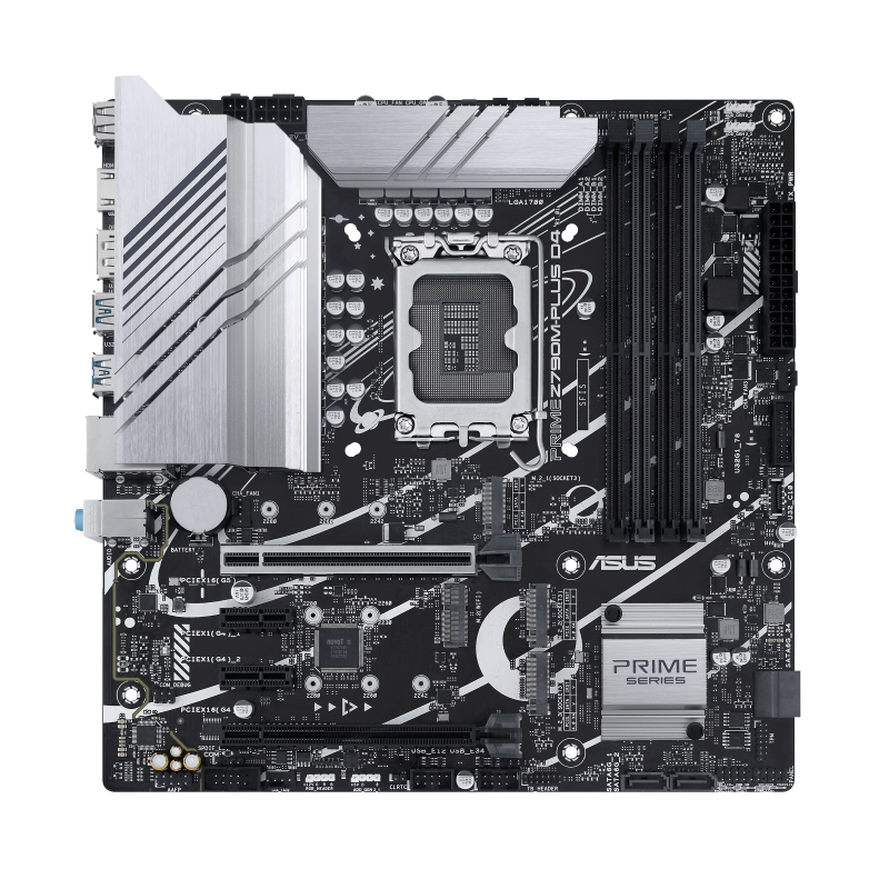 PRIME Z790M-PLUS D4-CSM motherboard, front view 