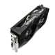 Dual series of GeForce RTX 2060 EVO graphics card, angled top down view, highlighting the heatsink, I/O ports