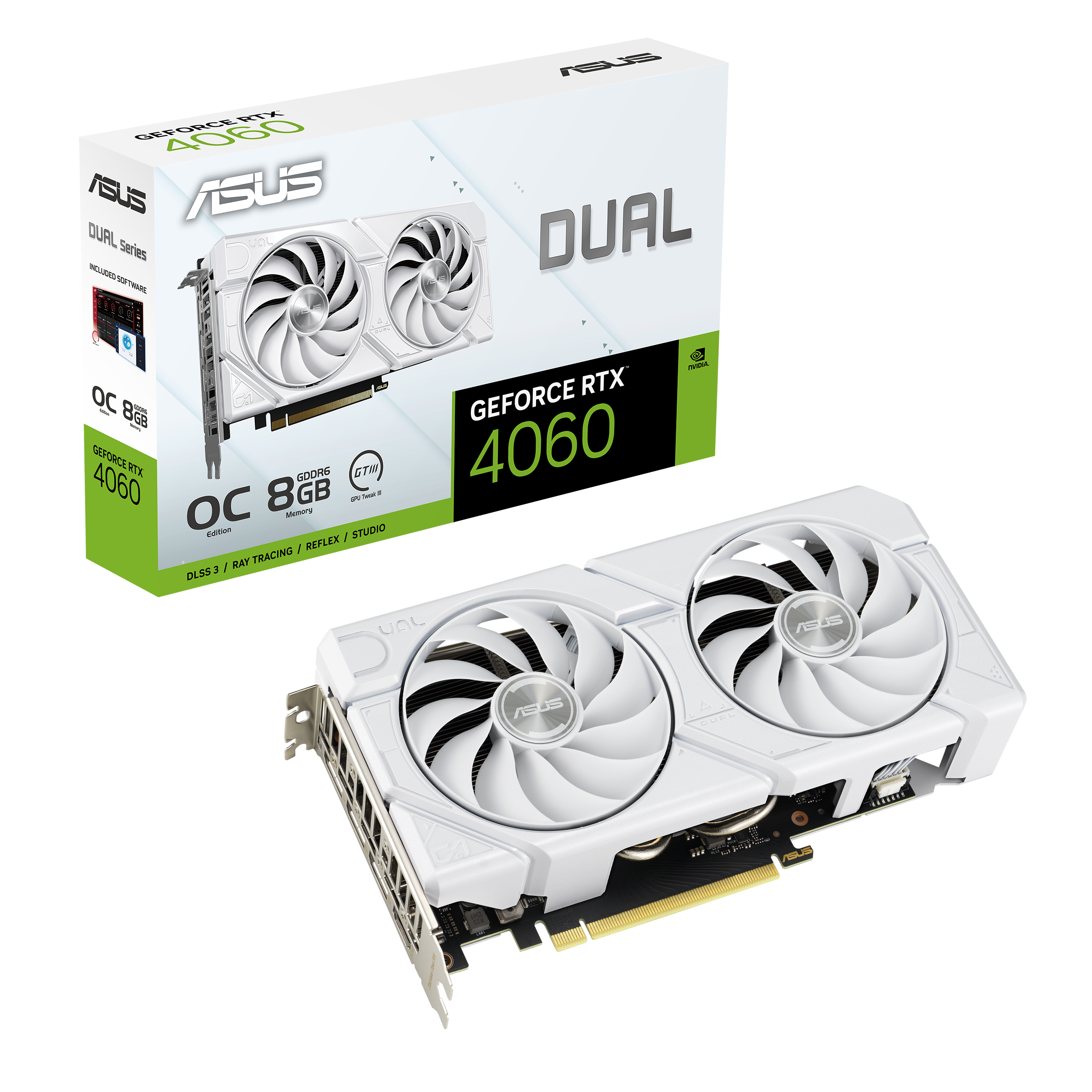 【美品】ASUS DUAL-RTX4060-O8G ASUS Dual GeForce RTX™ 4060 V2 OC Edition 8GB GDDR6