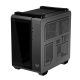 TUF Gaming GT502 Horizon ARGB Black right-side top-down view with side panel, tilted 45 degrees 