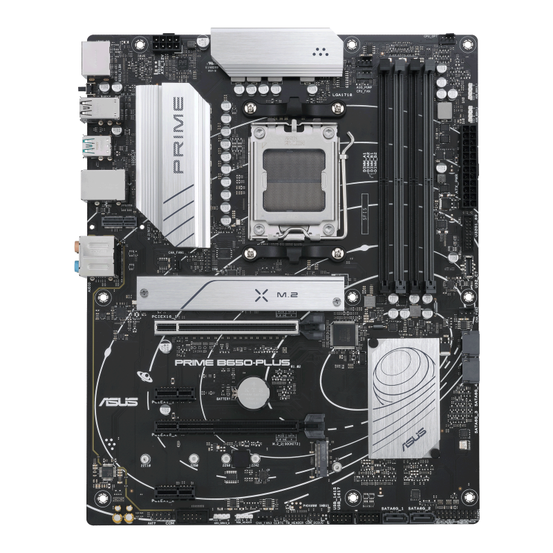 PRIME B650-PLUS-CSM motherboard, front view 