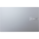 Cool Sliver ASUS Vivobook OLED 15 lid view from above.