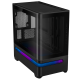ASUS Prime AP202 Black top-down left side shot with ARGB lighting bar 