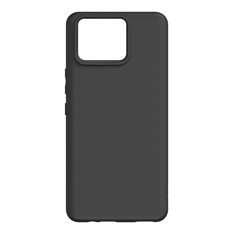 A black RhinoShield SolidSuit Case (standard) angled view from front